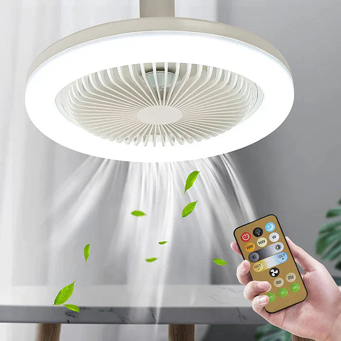 Ventilateur de plafond avec éclairage LED et télécommande