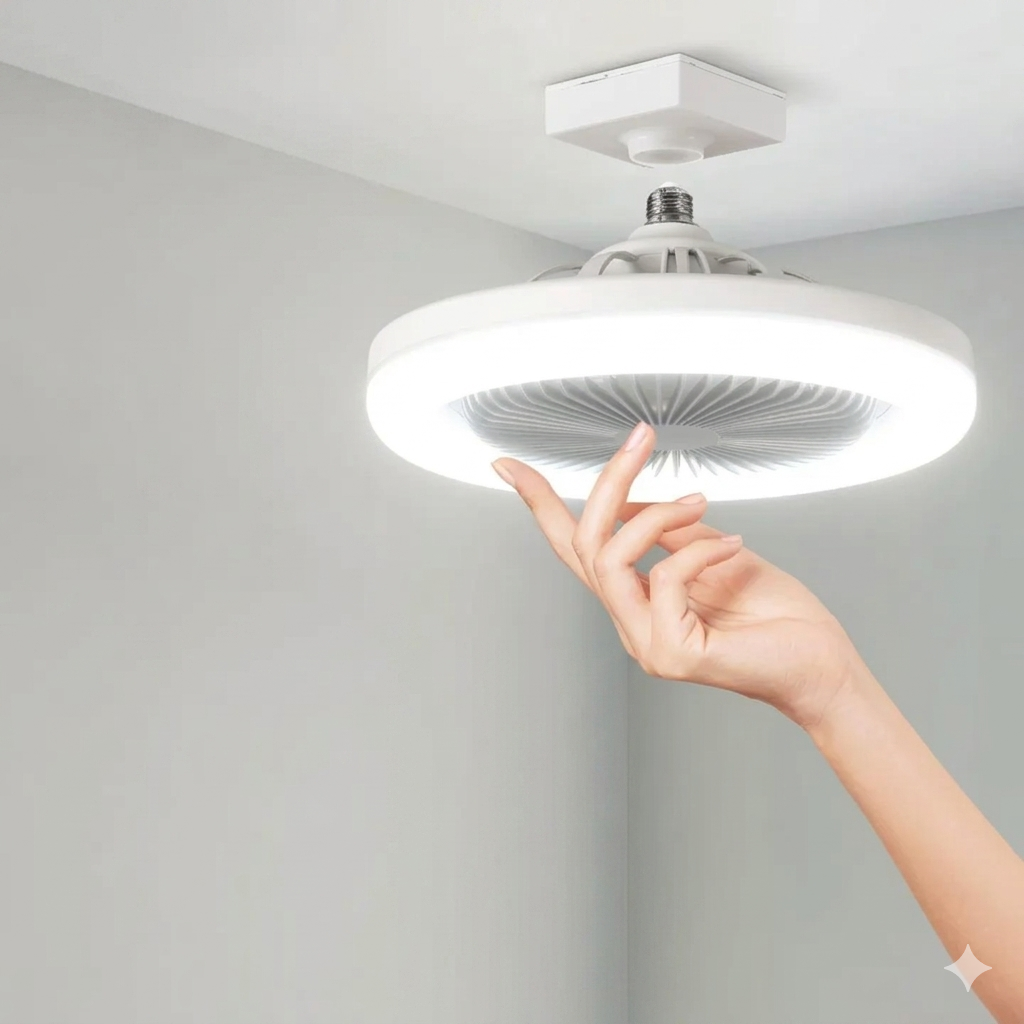 Ventilateur de plafond avec éclairage LED et télécommande