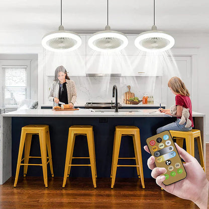 Ventilateur de plafond avec éclairage LED et télécommande