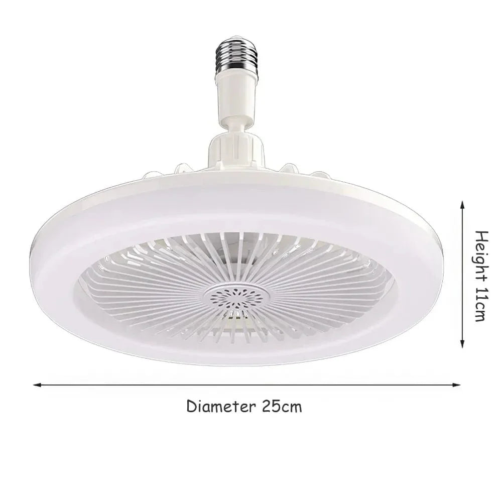 Ventilateur de plafond avec lampe LED E27 pour salon et chambre