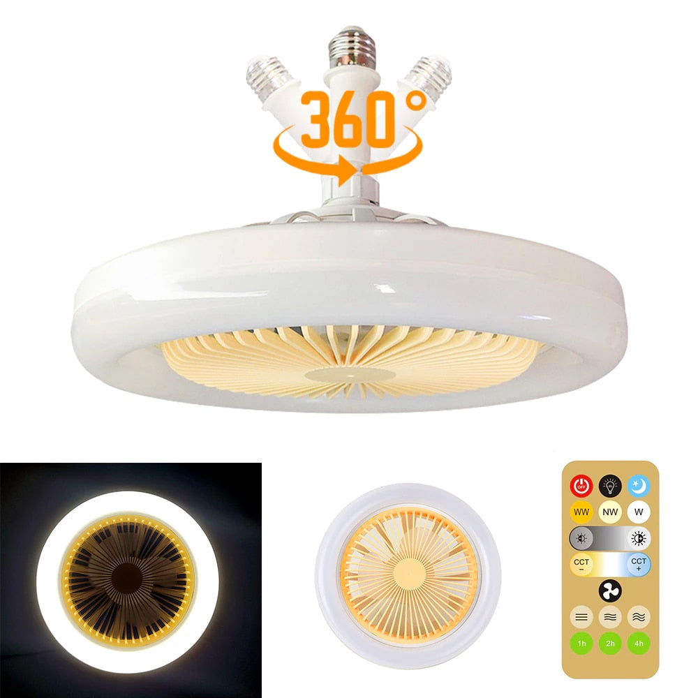 Ventilateur de plafond avec lumière réglable