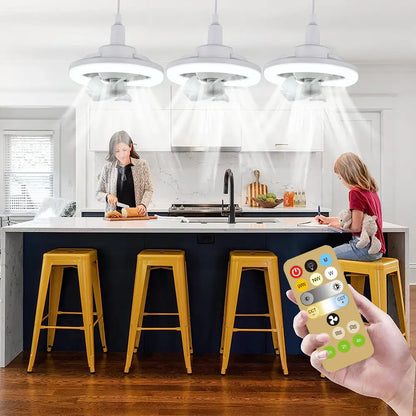 Ventilateur de plafond avec lumière réglable
