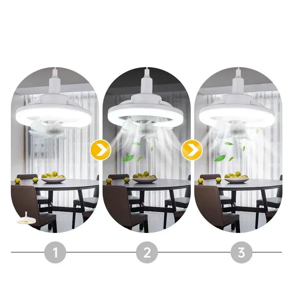 Ventilateur de plafond avec lumière réglable