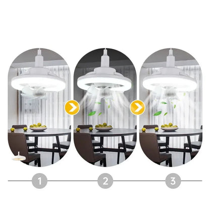 Ventilateur de plafond avec lumière réglable