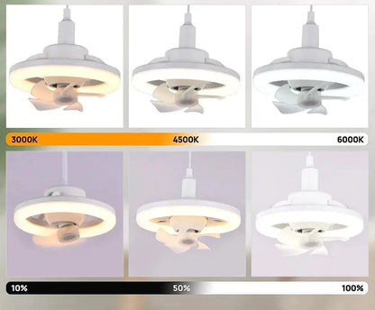 Ventilateur de plafond avec lumière réglable