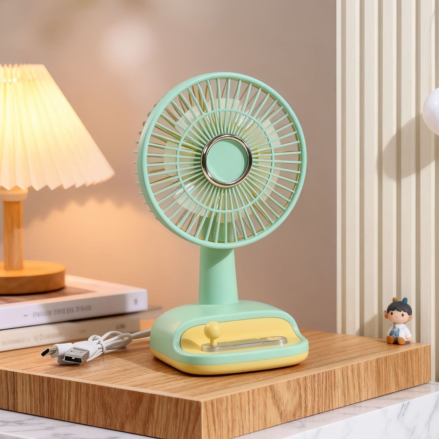 Ventilateur de table à angle d’inclinaison réglable, moderne et élégant