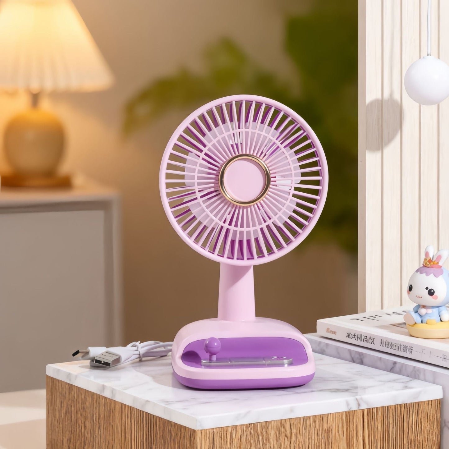 Ventilateur de table à angle d’inclinaison réglable, moderne et élégant