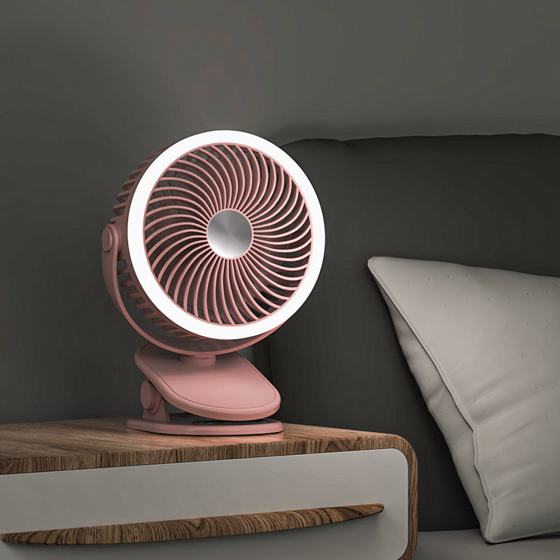 Ventilateur de table pour femme avec éclairage LED intégré