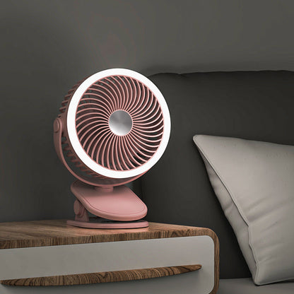 Ventilateur de table pour femme avec éclairage LED intégré