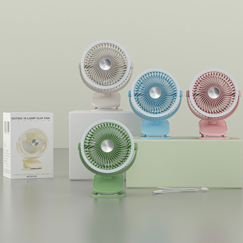 Ventilateur de table pour femme avec éclairage LED intégré
