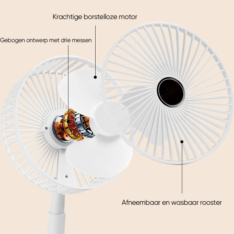 Ventilateur de table télescopique, design, portable, à fonctionnement silencieux