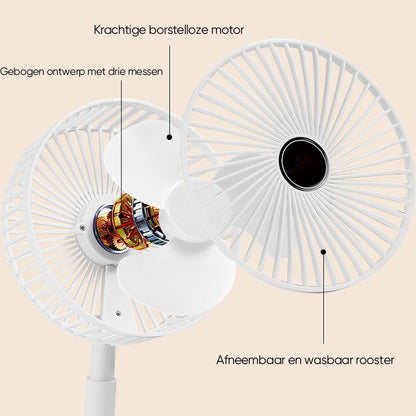 Ventilateur de table télescopique, design, portable, à fonctionnement silencieux