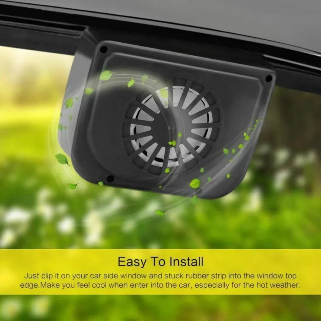 Ventilateur de vitre de voiture à énergie solaire
