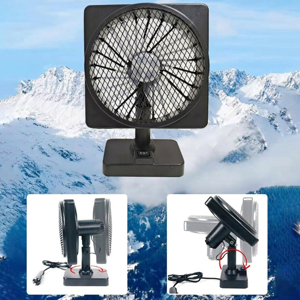 Ventilateur de voiture 12 V portable à 360°