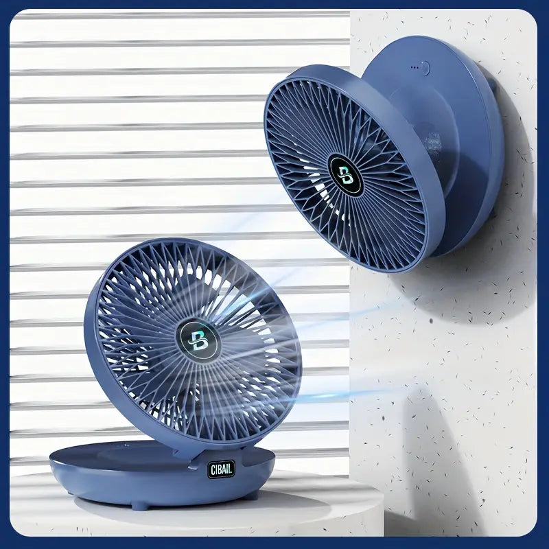 Ventilateur mural portable | multifonction, batterie USB et ultra-silencieux pour la maison, le bureau et l'extérieur