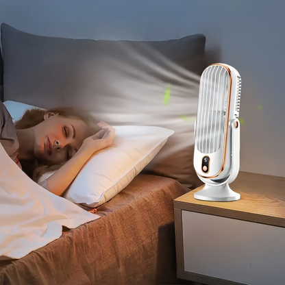 Ventilateur portable à double moteur avec rotation à 720°