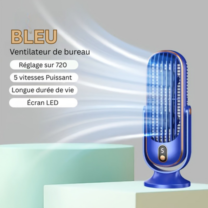 Ventilateur portable à double moteur avec rotation à 720°