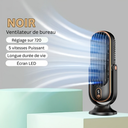 Ventilateur portable à double moteur avec rotation à 720°