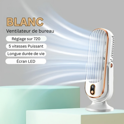 Ventilateur portable à double moteur avec rotation à 720°