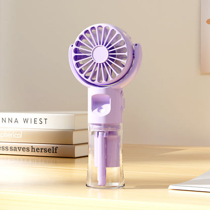 Ventilateur portable à main avec réservoir d'eau pour femme