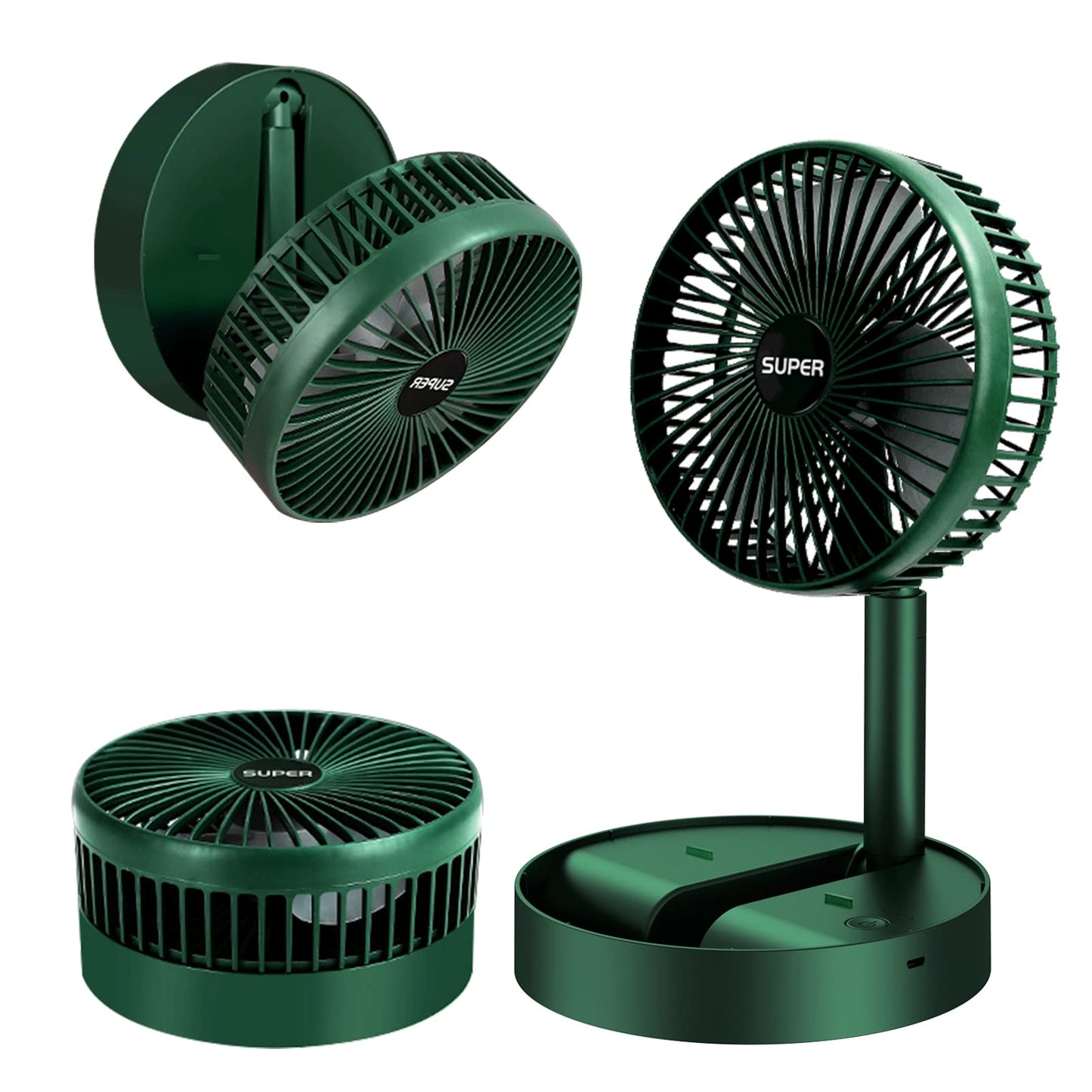Ventilateur portable rechargeable à 3 vitesses