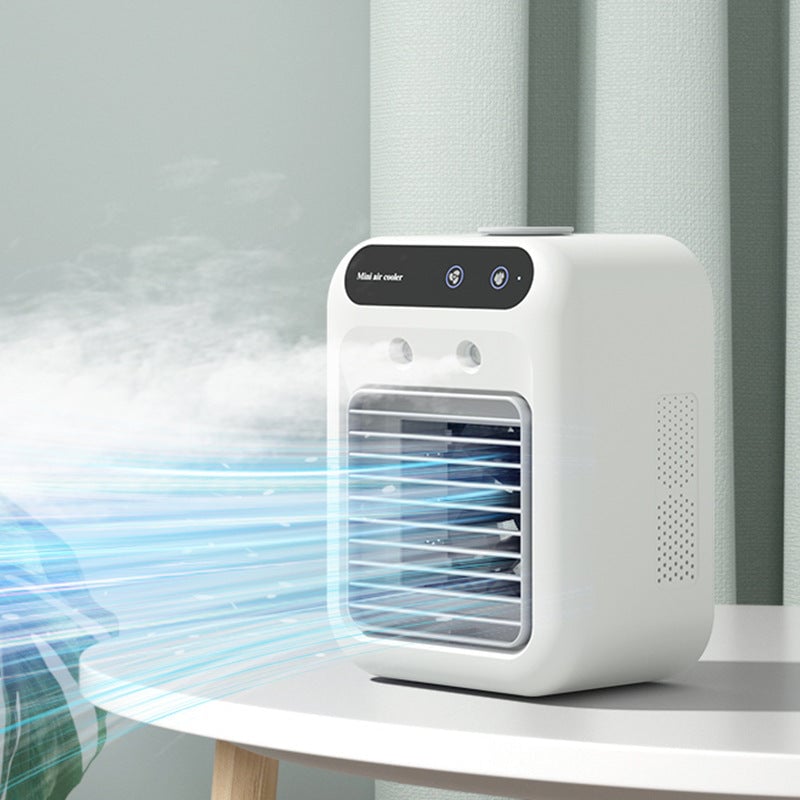Ventilateur rafraîchissant portable 3-en-1 avec brumisation à 2 vitesses