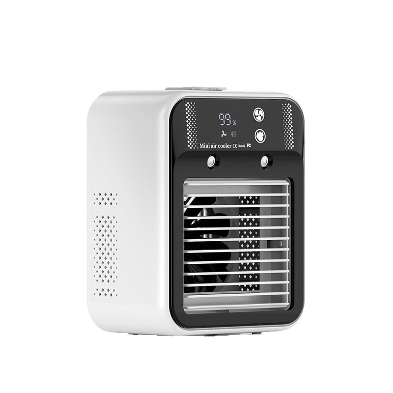 Ventilateur rafraîchissant portable 3-en-1 avec brumisation à 2 vitesses