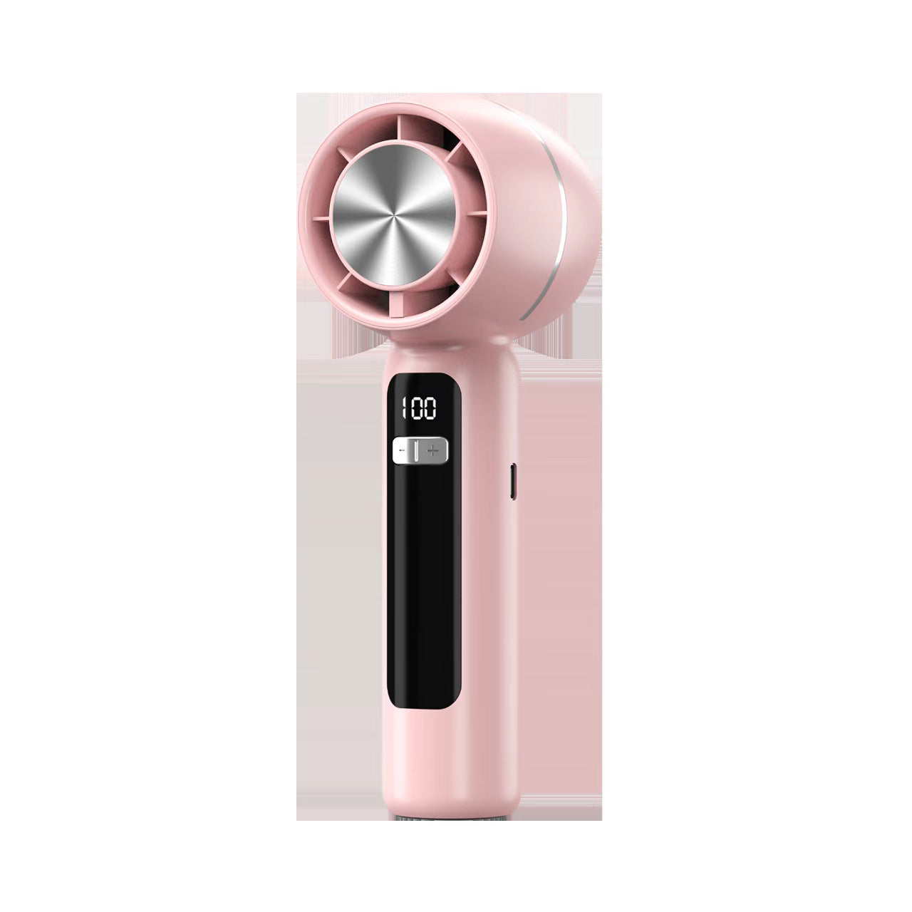 Ventilateur rafraîchissant portatif sans pales, format mini, à main, avec affichage numérique de la vitesse