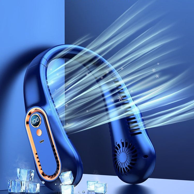 Ventilateur tour de cou portable unisexe avec écran numérique