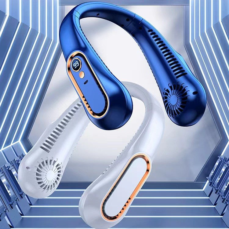 Ventilateur tour de cou portable unisexe avec écran numérique