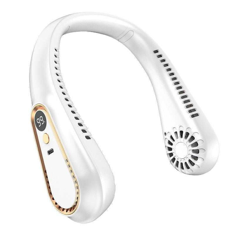 Ventilateur tour de cou portable unisexe avec écran numérique