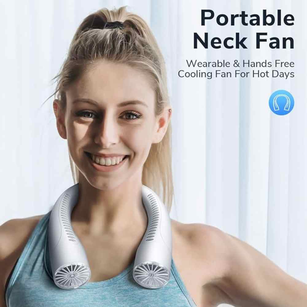 Ventilateur tour de cou sans pales portable pour un rafraîchissement silencieux mains libres