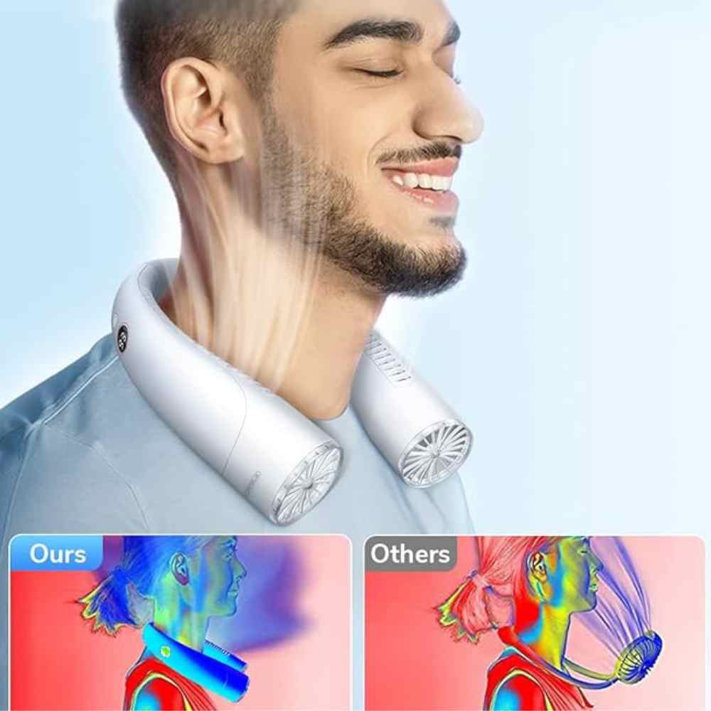 Ventilateur tour de cou sans pales portable pour un rafraîchissement silencieux mains libres