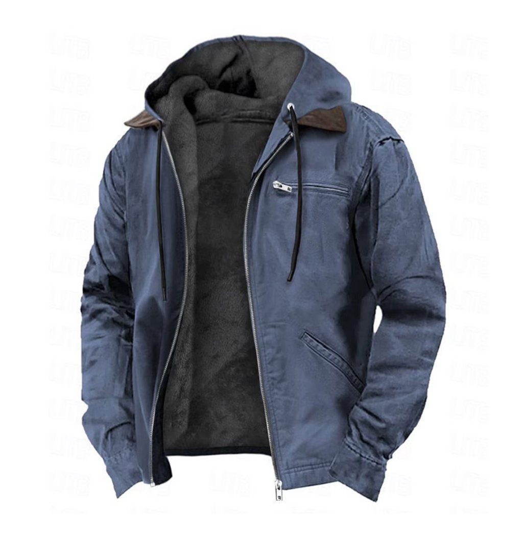 Veste à capuche à zip intégral pour homme