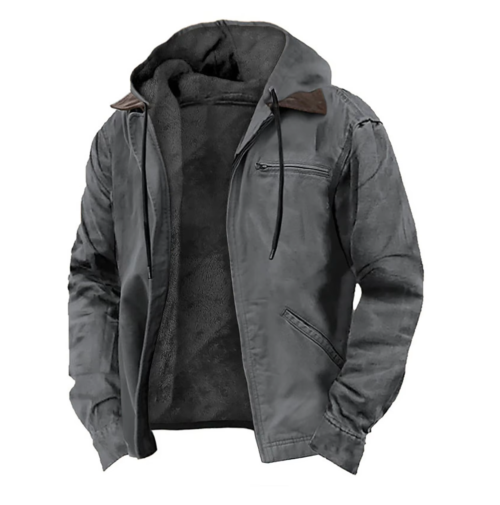 Veste à capuche à zip intégral pour homme