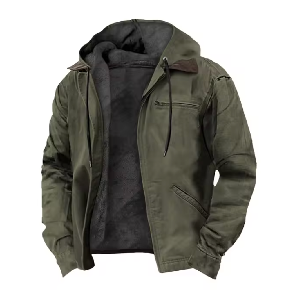 Veste à capuche à zip intégral pour homme