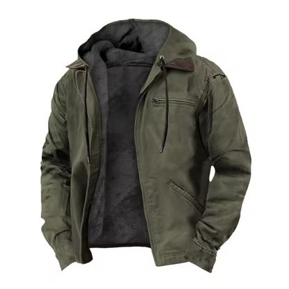 Veste à capuche à zip intégral pour homme