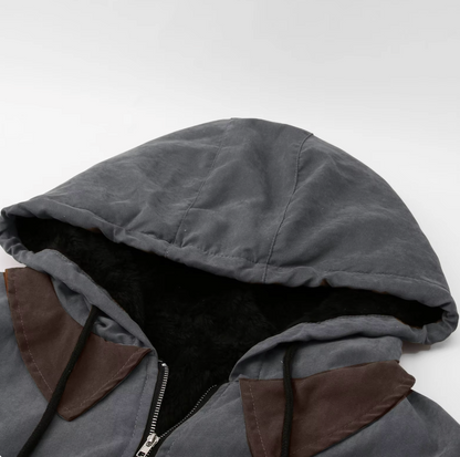 Veste à capuche à zip intégral pour homme
