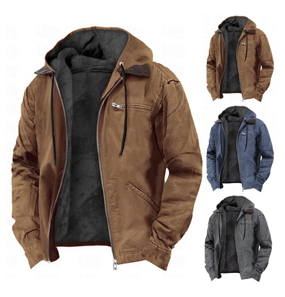 Veste à capuche à zip intégral pour homme