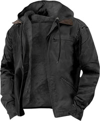 Veste à capuche pour homme avec fermeture zippée devant