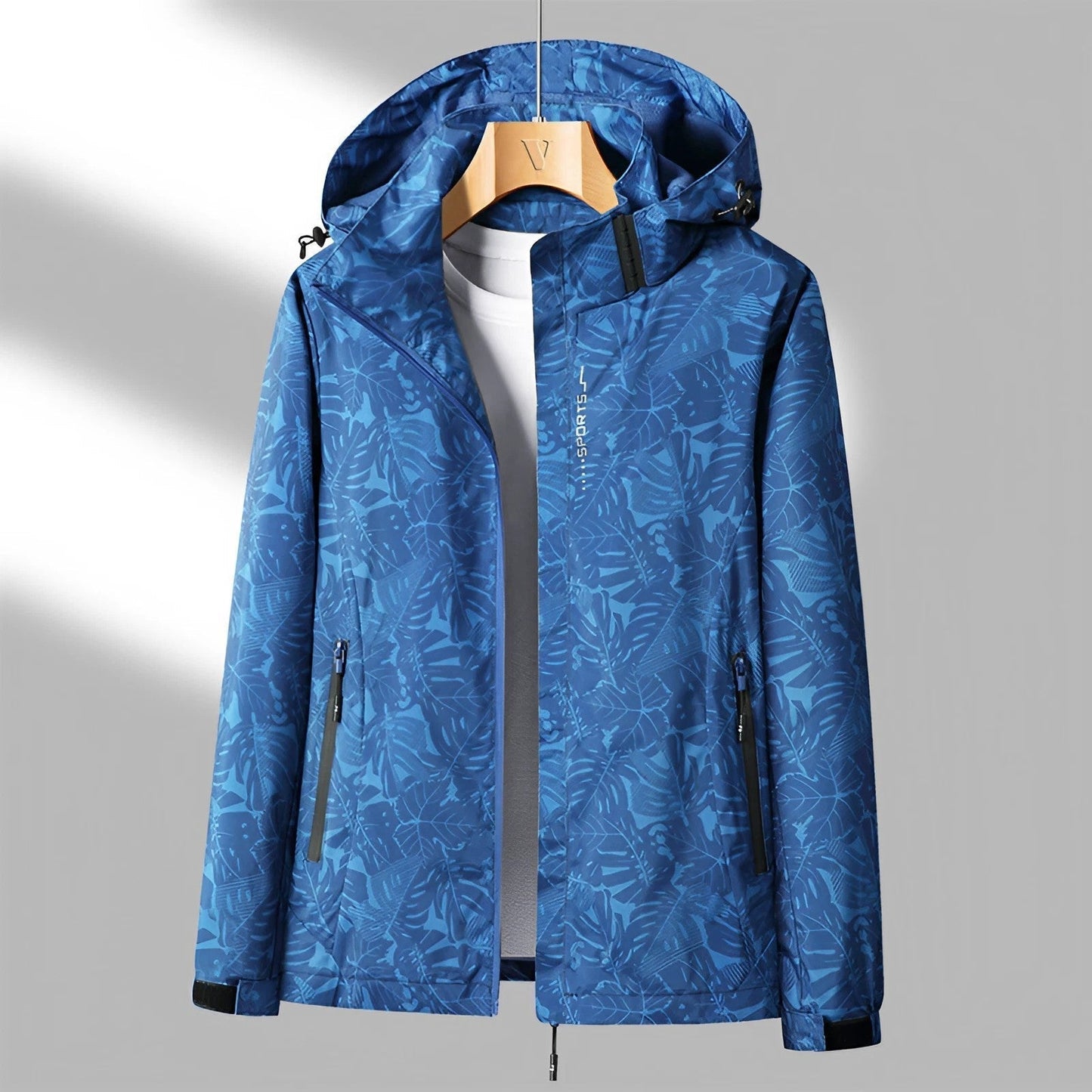 Veste à capuche zippée à fleurs pour femme