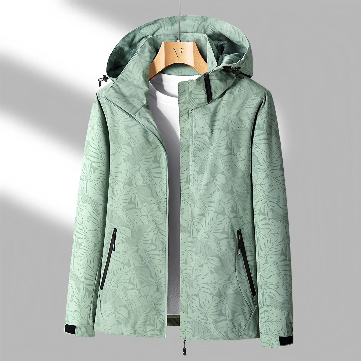 Veste à capuche zippée à fleurs pour femme