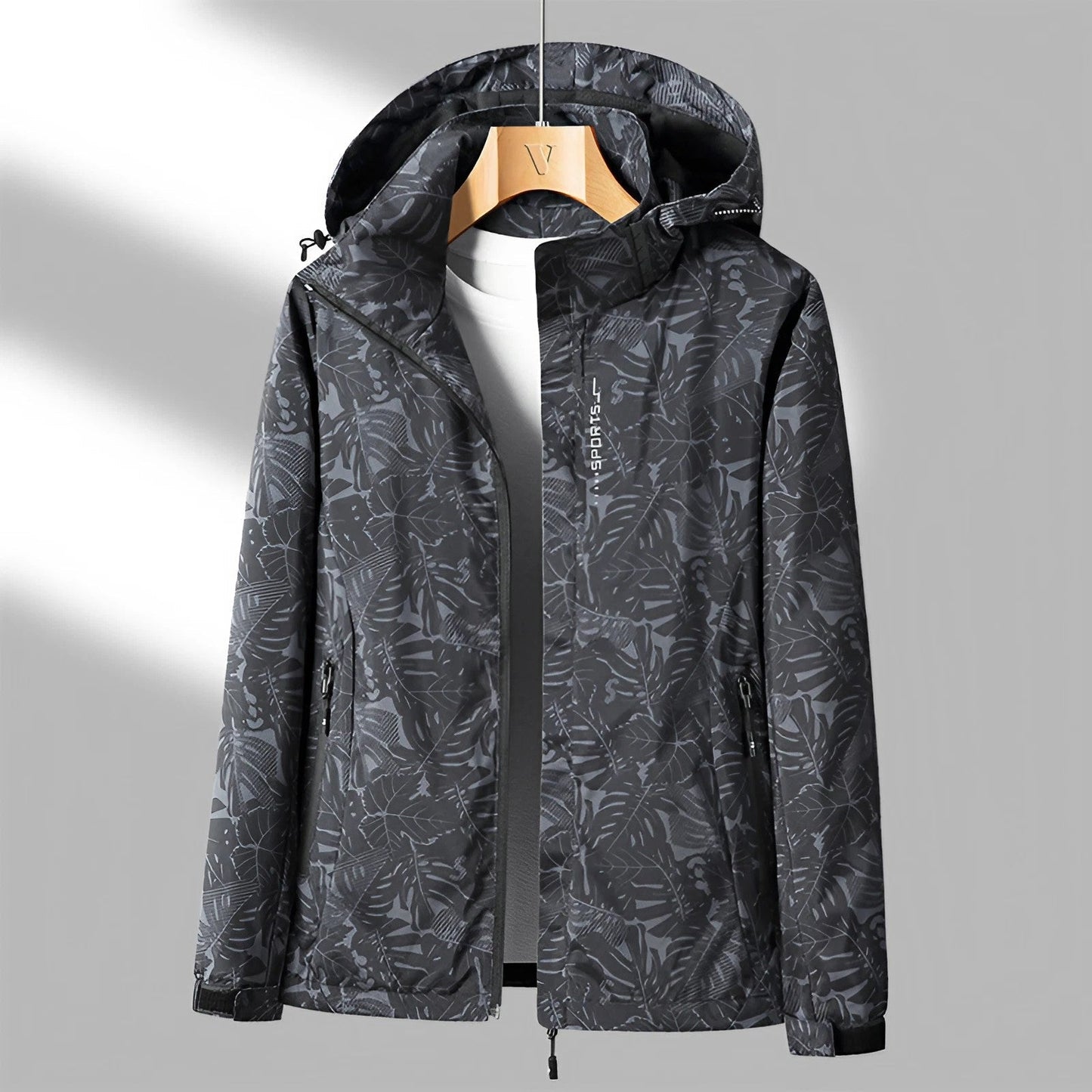 Veste à capuche zippée à fleurs pour femme