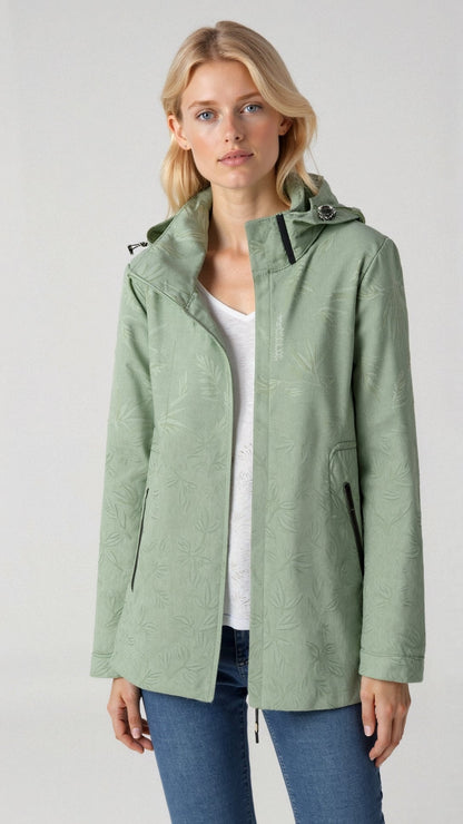 Veste à capuche zippée à fleurs pour femme