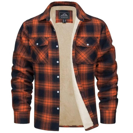 Veste à carreaux doublée en polaire
