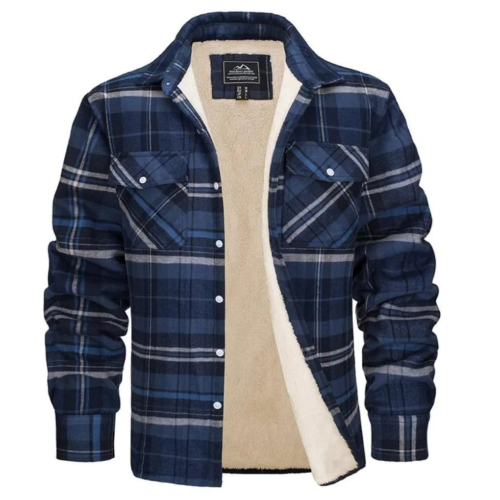 Veste à carreaux doublée en polaire