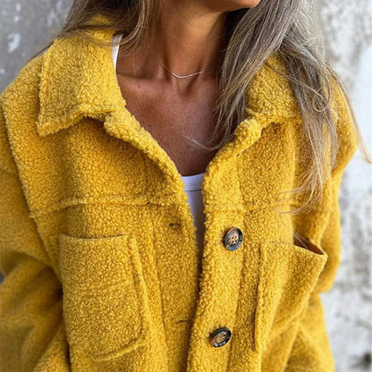 Veste boutonnée à col pour femme