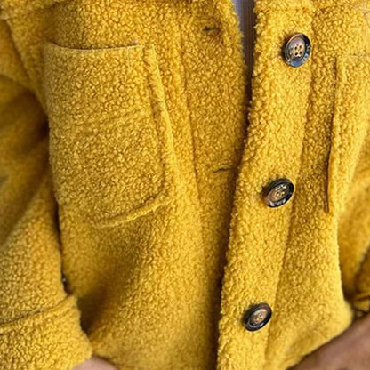 Veste boutonnée à col pour femme
