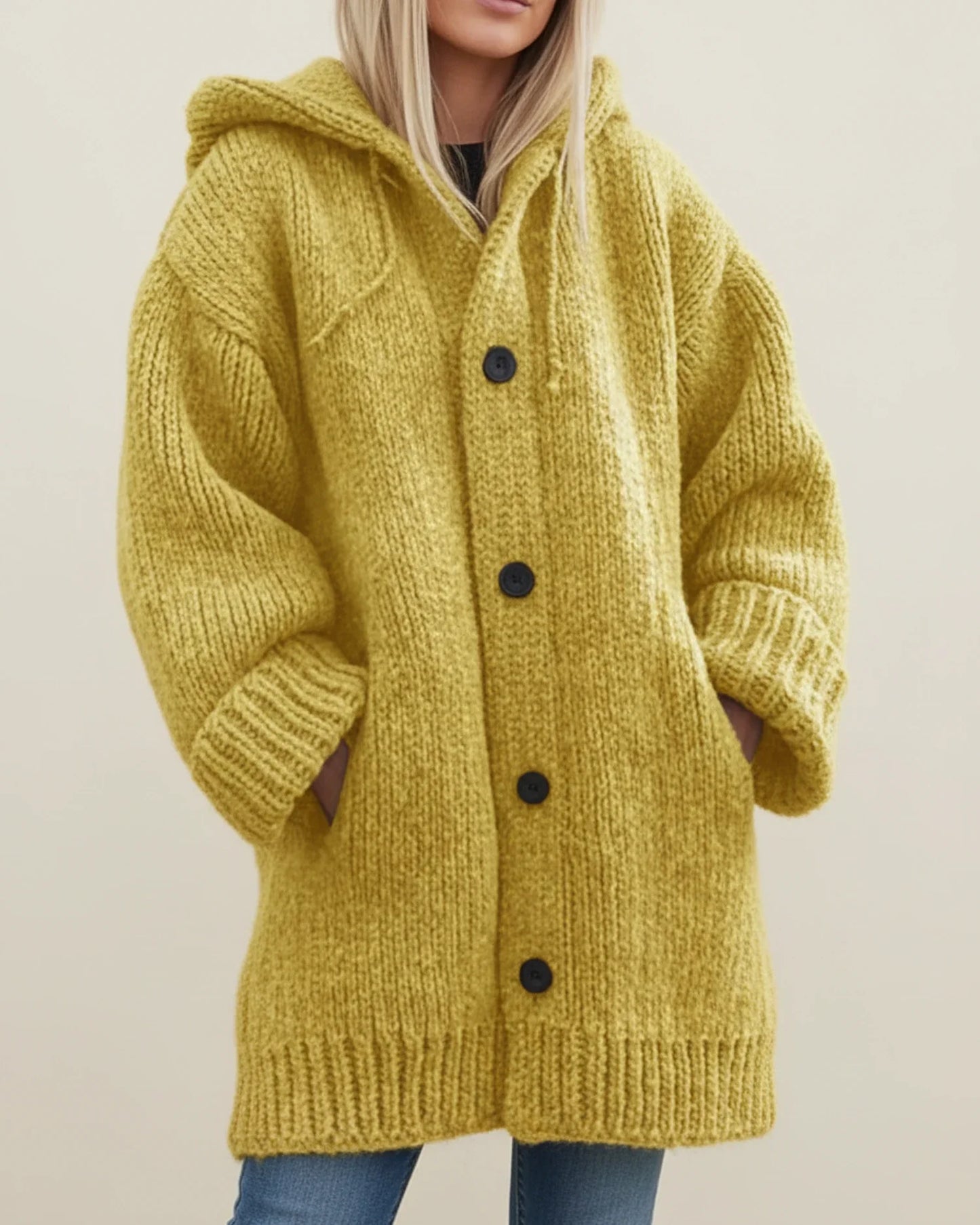 Veste cardigan à capuche chaude d’hiver pour femme