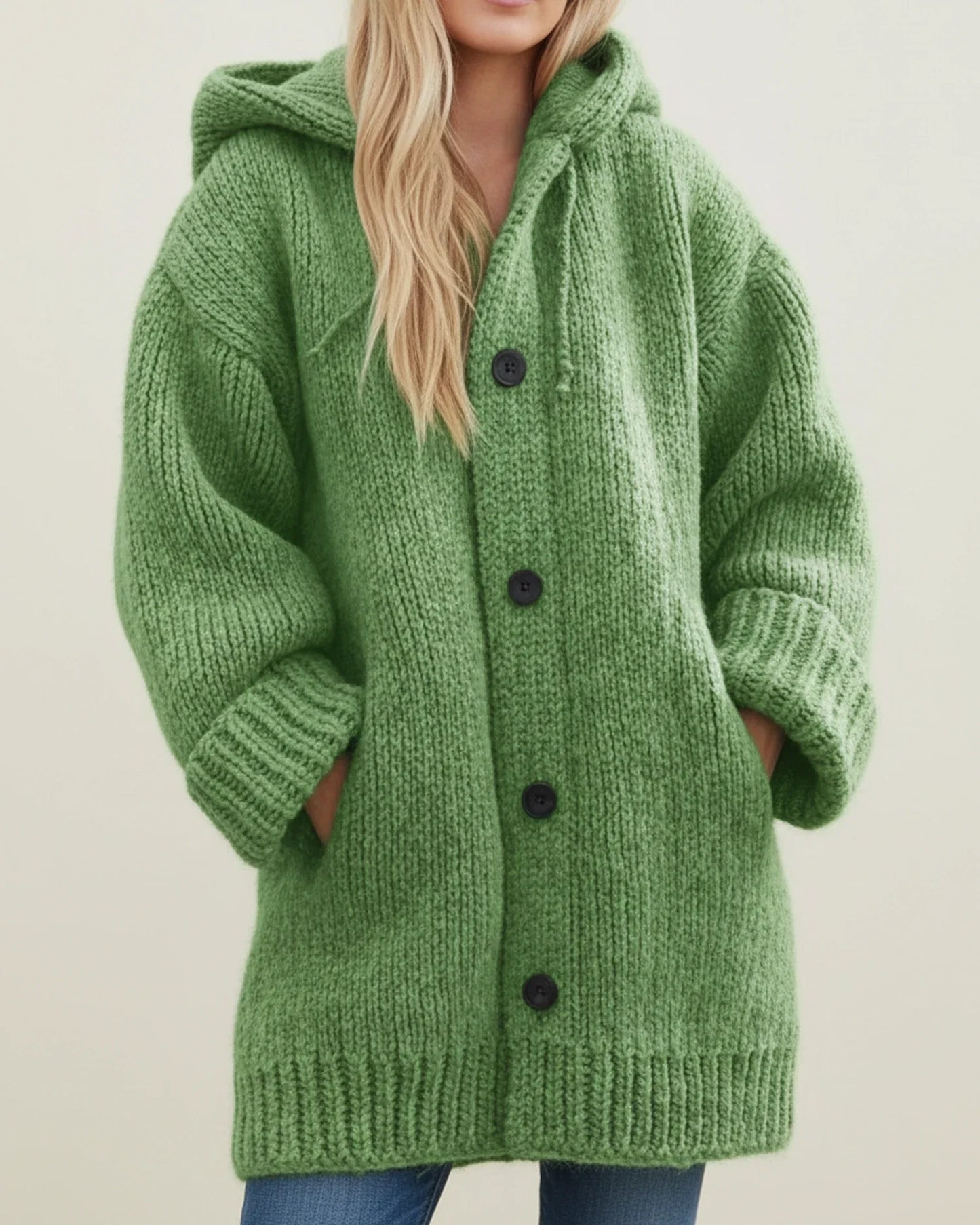 Veste cardigan à capuche chaude d’hiver pour femme
